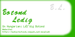 botond ledig business card